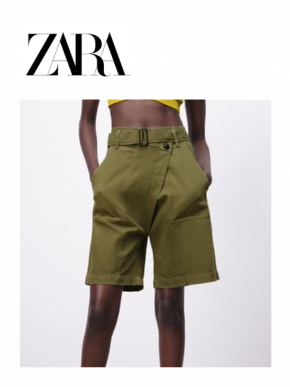 Olive Bermuda shorts Medium